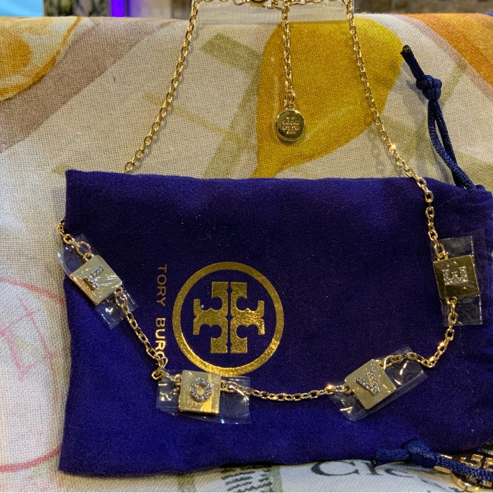 Tory Burch Gold Charm Necklace